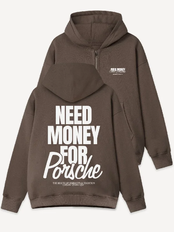 Women's cropped sweatshirt with a lace - trimmed hem for a romantic lookNeed Money For Zip Hoodie Women's cropped sweatshirt with a lace - trimmed hem for a romantic lookNeed Money For Zip Hoodie