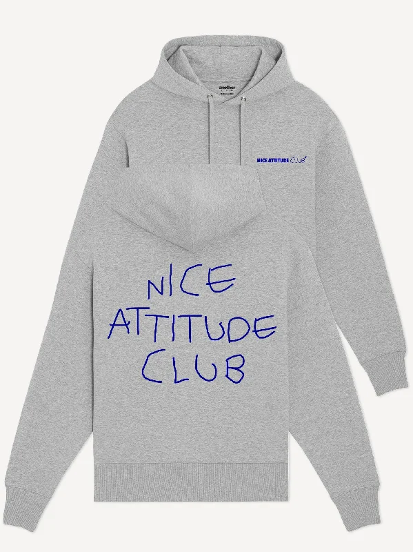 Women's crew - neck sweatshirt in a heather gray shade for a classic and versatile optionNice Attitude Club Organic Hoodie Women's crew - neck sweatshirt in a heather gray shade for a classic and versatile optionNice Attitude Club Organic Hoodie
