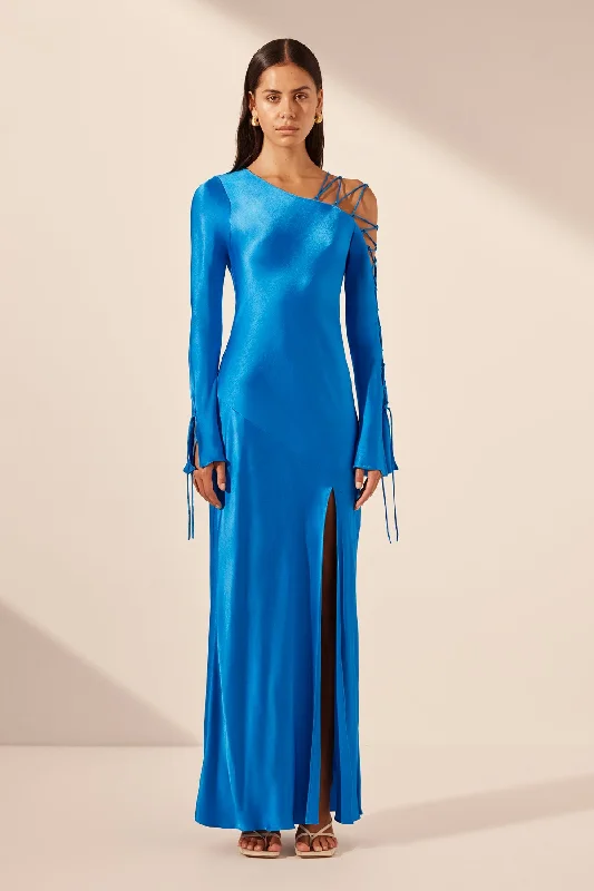 Sheath Women Dress with a Tailored Fit for a Professional LookNORA LACE DETAIL MAXI DRESS - AQUA Sheath Women Dress with a Tailored Fit for a Professional LookNORA LACE DETAIL MAXI DRESS - AQUA