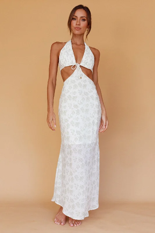 Maxi Women Dress with Floral Print for a Bohemian VibeParadise Found Cut-Out Midi Dress Floral Sage Maxi Women Dress with Floral Print for a Bohemian VibeParadise Found Cut-Out Midi Dress Floral Sage