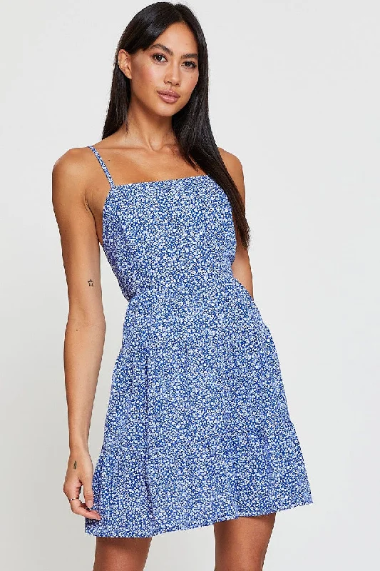Plus Size Women Dress with a Flattering A - Line Cut for Comfort and StylePrint Mini Dress Sleeveless Scoop Neck Plus Size Women Dress with a Flattering A - Line Cut for Comfort and StylePrint Mini Dress Sleeveless Scoop Neck