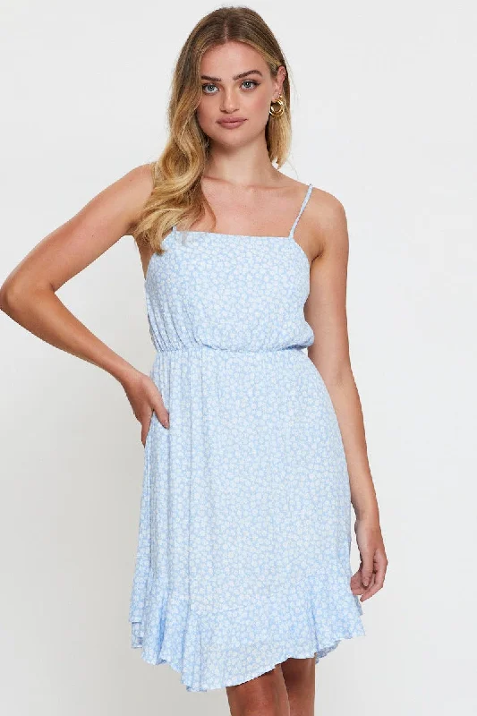Strapless Women Dress with a Built - in Bra for Comfort and SupportPrint Mini Dress Sleeveless Square Neck Strapless Women Dress with a Built - in Bra for Comfort and SupportPrint Mini Dress Sleeveless Square Neck