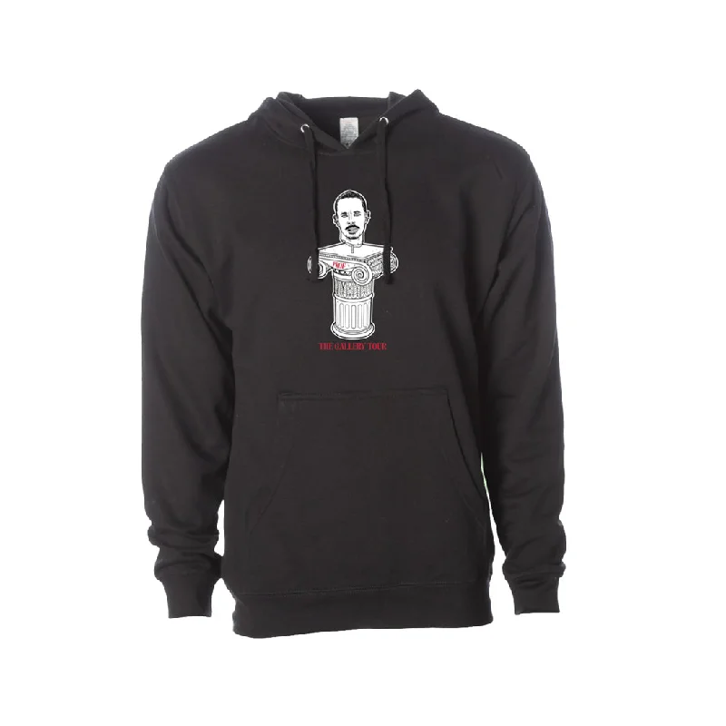 Women's mock - neck sweatshirt made of moisture - wicking material for fitness usePROF "Gallery Tour Leg 1" Pullover Hoodie Women's mock - neck sweatshirt made of moisture - wicking material for fitness usePROF "Gallery Tour Leg 1" Pullover Hoodie