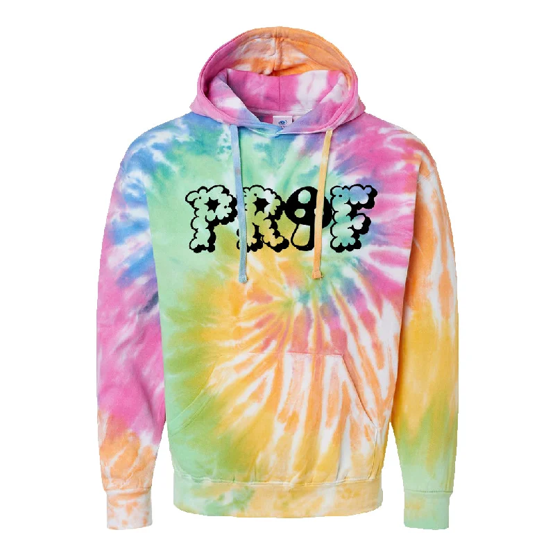 Women's cropped sweatshirt with a slogan graphic for a fun and expressive lookPROF "Mushroom" Tie Dye Pullover Hoodie Women's cropped sweatshirt with a slogan graphic for a fun and expressive lookPROF "Mushroom" Tie Dye Pullover Hoodie