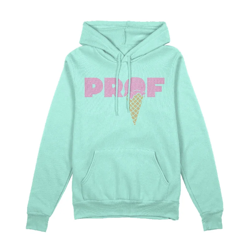 Women's oversized cropped hoodie with drawstrings for a trendy lookPROF "Treat You Right" Mint Pullover Hoodie Women's oversized cropped hoodie with drawstrings for a trendy lookPROF "Treat You Right" Mint Pullover Hoodie