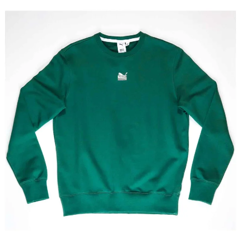 Women's graphic - printed sweatshirt featuring floral patterns for a feminine touchPUMA x TMC Everyday Hussle Crewneck Sweater - On The Run Green Women's graphic - printed sweatshirt featuring floral patterns for a feminine touchPUMA x TMC Everyday Hussle Crewneck Sweater - On The Run Green
