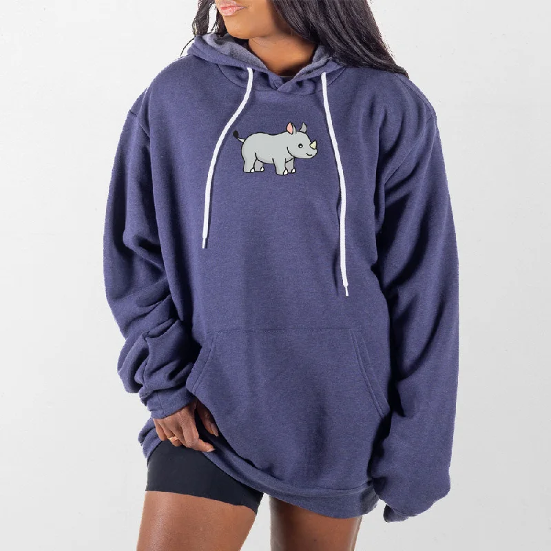 Women's zip - front sweatshirt with contrast stitching for a sporty aestheticRhino Giant Hoodie Women's zip - front sweatshirt with contrast stitching for a sporty aestheticRhino Giant Hoodie