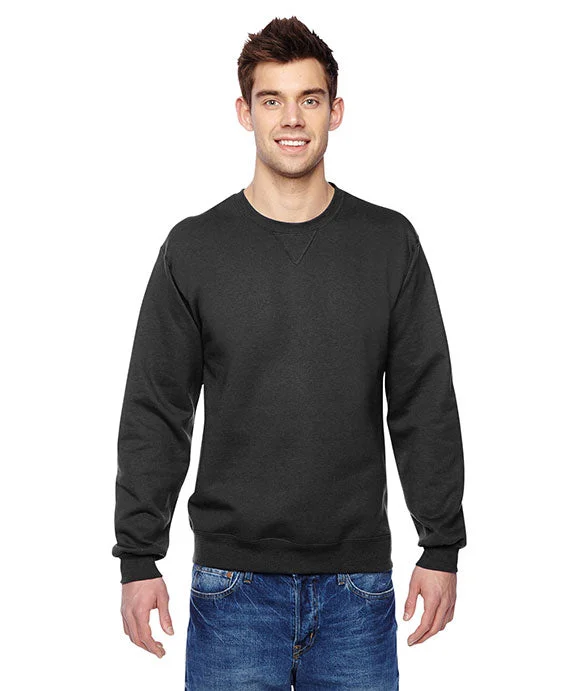 Women's hoodie with a glittery print for a glamorous and sparkly appearanceSF72R - Fruit of the Loom Adult SofSpun® Crewneck Sweatshirt | Black Women's hoodie with a glittery print for a glamorous and sparkly appearanceSF72R - Fruit of the Loom Adult SofSpun® Crewneck Sweatshirt | Black