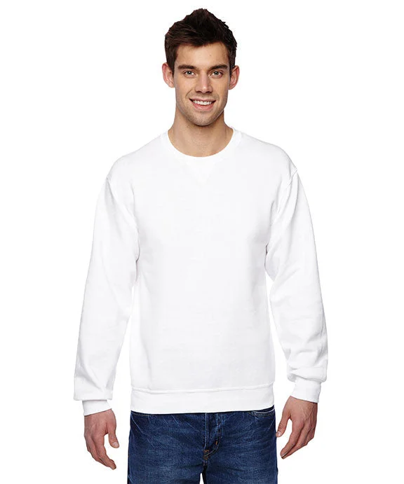 Women's quarter - zip sweatshirt made of organic cotton for eco - conscious fashionSF72R - Fruit of the Loom Adult SofSpun® Crewneck Sweatshirt | White Women's quarter - zip sweatshirt made of organic cotton for eco - conscious fashionSF72R - Fruit of the Loom Adult SofSpun® Crewneck Sweatshirt | White