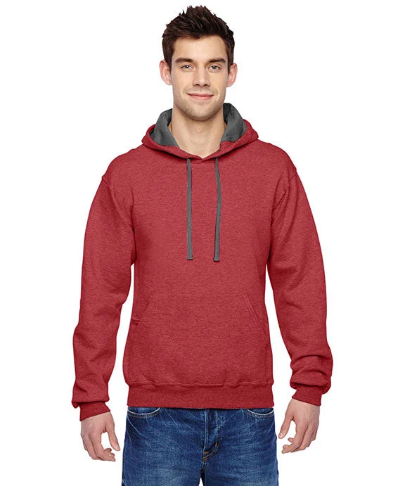 Women's zip - up sweatshirt in pastel blue for a soft and stylish outfitSF76R - Fruit of the Loom Adult SofSpun® Hooded Sweatshirt | Brick Heather Women's zip - up sweatshirt in pastel blue for a soft and stylish outfitSF76R - Fruit of the Loom Adult SofSpun® Hooded Sweatshirt | Brick Heather