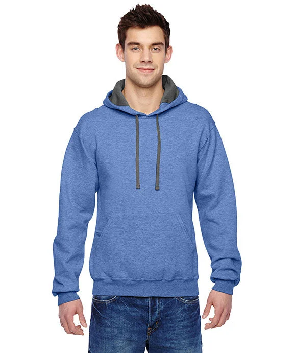 Women's color - block hoodie combining bold hues for a fashion - forward statementSF76R - Fruit of the Loom Adult SofSpun® Hooded Sweatshirt | Carolina Heather Women's color - block hoodie combining bold hues for a fashion - forward statementSF76R - Fruit of the Loom Adult SofSpun® Hooded Sweatshirt | Carolina Heather