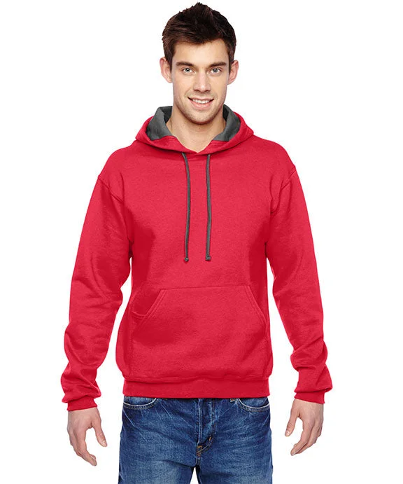Women's sherpa - lined hoodie for extreme cold weather outdoor activitiesSF76R - Fruit of the Loom Adult SofSpun® Hooded Sweatshirt | Fiery Red Women's sherpa - lined hoodie for extreme cold weather outdoor activitiesSF76R - Fruit of the Loom Adult SofSpun® Hooded Sweatshirt | Fiery Red