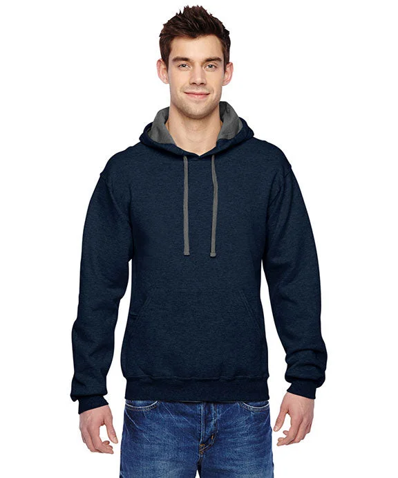 Women's crew - neck sweatshirt in a heather gray shade for a classic and versatile optionSF76R - Fruit of the Loom Adult SofSpun® Hooded Sweatshirt | Indigo Heather Women's crew - neck sweatshirt in a heather gray shade for a classic and versatile optionSF76R - Fruit of the Loom Adult SofSpun® Hooded Sweatshirt | Indigo Heather