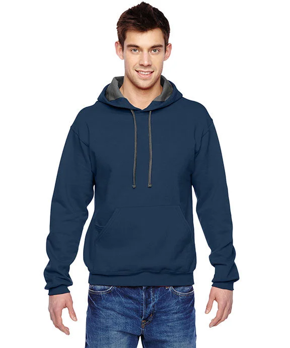Women's long - sleeve cropped sweatshirt with ribbed cuffs for a snug fitSF76R - Fruit of the Loom Adult SofSpun® Hooded Sweatshirt | J Navy Women's long - sleeve cropped sweatshirt with ribbed cuffs for a snug fitSF76R - Fruit of the Loom Adult SofSpun® Hooded Sweatshirt | J Navy