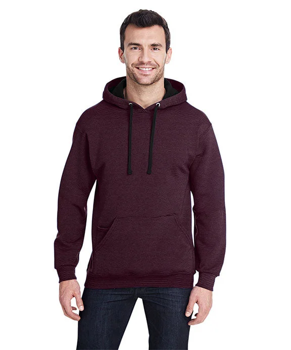 Women's graphic - printed sweatshirt featuring floral patterns for a feminine touchSF77R - Fruit of the Loom Adult SofSpun® Striped Hooded Sweatshirt | Maroon Stripe Women's graphic - printed sweatshirt featuring floral patterns for a feminine touchSF77R - Fruit of the Loom Adult SofSpun® Striped Hooded Sweatshirt | Maroon Stripe