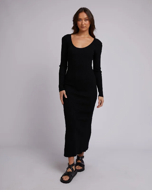 Empire Waist Women Dress to Accentuate the Bust and Conceal the WaistSilent Theory Freya L/S Maxi Dress Black Empire Waist Women Dress to Accentuate the Bust and Conceal the WaistSilent Theory Freya L/S Maxi Dress Black