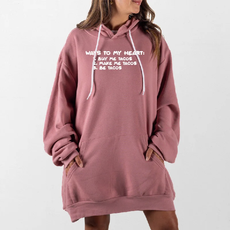 Women's quarter - zip sweatshirt made of organic cotton for eco - conscious fashionTaco Hearts Giant Hoodie Women's quarter - zip sweatshirt made of organic cotton for eco - conscious fashionTaco Hearts Giant Hoodie