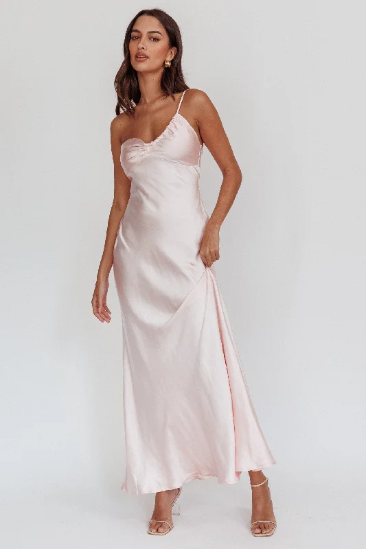 Off - the - Shoulder Women Dress for a Romantic and Feminine LookTwilight Tango One-Shoulder Maxi Dress Blush Off - the - Shoulder Women Dress for a Romantic and Feminine LookTwilight Tango One-Shoulder Maxi Dress Blush
