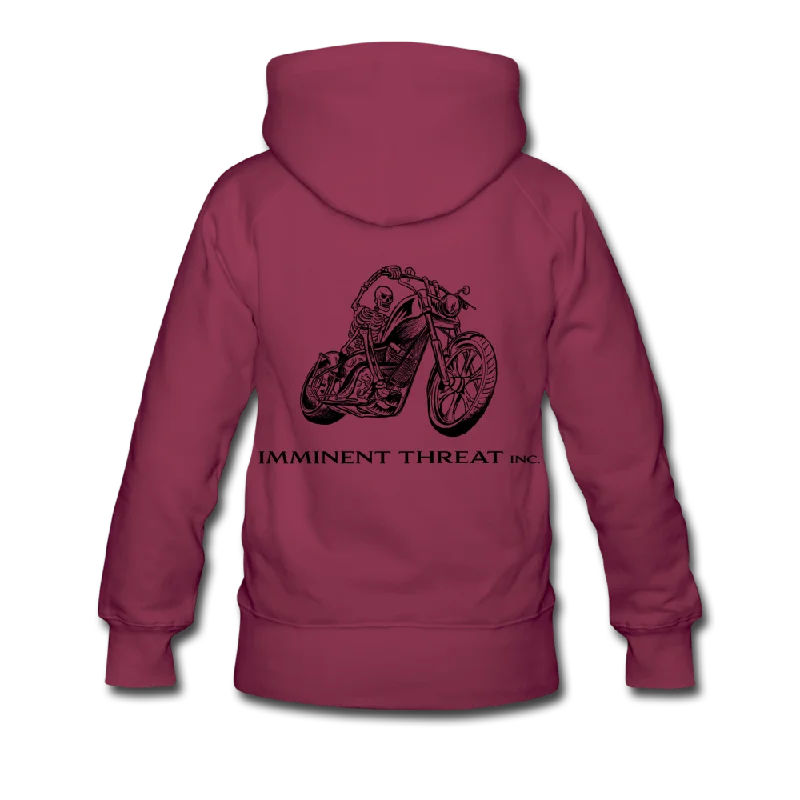 Women's sweatshirt with a mesh panel insert for breathability during workoutsWomen’s Biker Premium Hoodie Women's sweatshirt with a mesh panel insert for breathability during workoutsWomen’s Biker Premium Hoodie