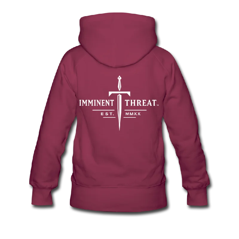 Women's cropped sweatshirt with a slogan graphic for a fun and expressive lookWomen’s White Dagger Premium Hoodie Women's cropped sweatshirt with a slogan graphic for a fun and expressive lookWomen’s White Dagger Premium Hoodie