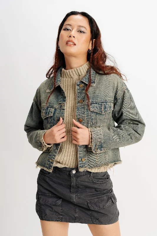 Vintage Frayed Denim Jacket