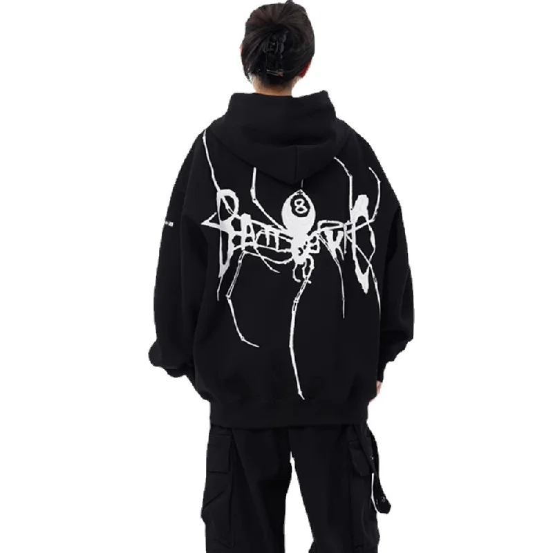 Women's pullover hoodie with a side slit for a modern and relaxed fitWomen's Hip Hop Spider Hoodie Women's pullover hoodie with a side slit for a modern and relaxed fitWomen's Hip Hop Spider Hoodie