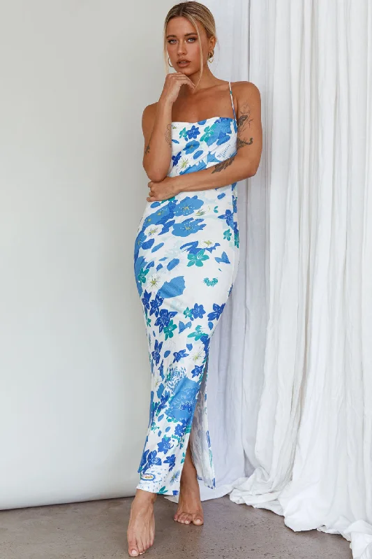 Shift Women Dress with a Simple and Classic Design for Everyday WearYou're My Sunshine Tie-Up Back Midi Dress Blue Shift Women Dress with a Simple and Classic Design for Everyday WearYou're My Sunshine Tie-Up Back Midi Dress Blue