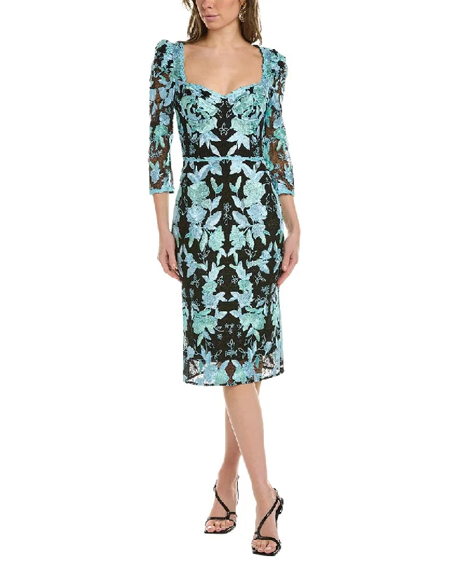 Mermaid - Style Women Dress with a Fitted Silhouette for Special Occasions Mermaid - Style Women Dress with a Fitted Silhouette for Special Occasions Marchesa Notte Embroidered Sheath Dress Mermaid - Style Women Dress with a Fitted Silhouette for Special Occasions Mermaid - Style Women Dress with a Fitted Silhouette for Special Occasions Marchesa Notte Embroidered Sheath Dress
