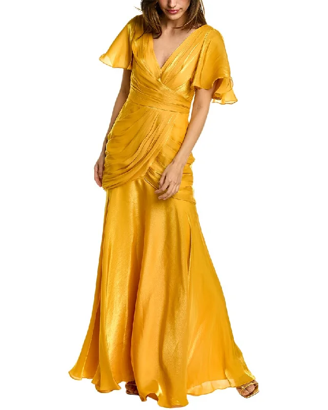 Long - Sleeve Women Dress in Velvet for a Luxurious Winter Look Long - Sleeve Women Dress in Velvet for a Luxurious Winter Look Theia Tamara Flutter Sleeve Gown Long - Sleeve Women Dress in Velvet for a Luxurious Winter Look Long - Sleeve Women Dress in Velvet for a Luxurious Winter Look Theia Tamara Flutter Sleeve Gown