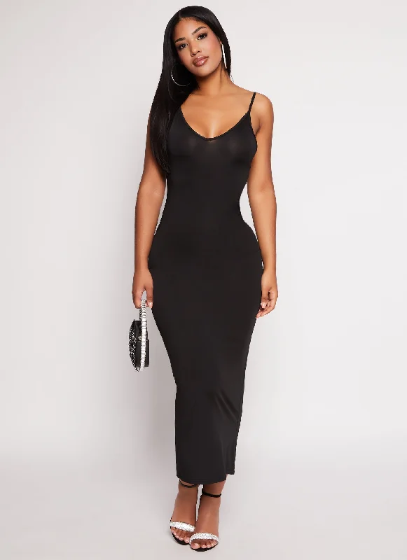 Maxi dresses with a ruched bodice for a more form - fitting and feminine shapeDaisy V Neck Bodycon Maxi Dress