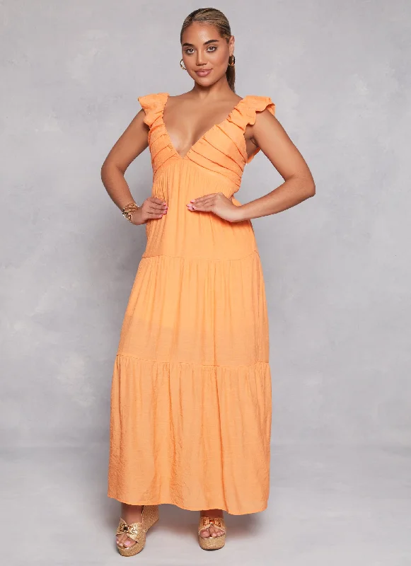 Printed maxi dresses with abstract patterns for an artistic lookRuched V Neck Tiered Maxi Dress Printed maxi dresses with abstract patterns for an artistic lookRuched V Neck Tiered Maxi Dress