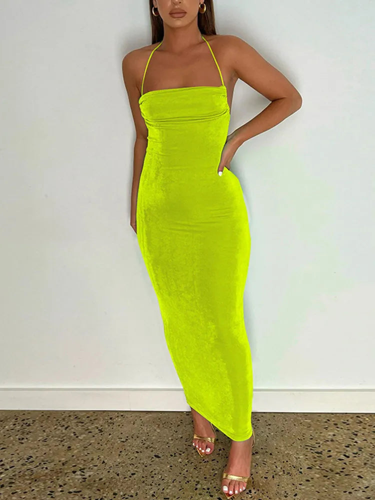 Maxi dresses with beaded embellishments for a fancy and luxurious eventFashionSierra Fashion Halter Sexy Backless Draped Women Summer Club Party Straps Shift Maxi Dress Maxi dresses with beaded embellishments for a fancy and luxurious eventFashionSierra Fashion Halter Sexy Backless Draped Women Summer Club Party Straps Shift Maxi Dress