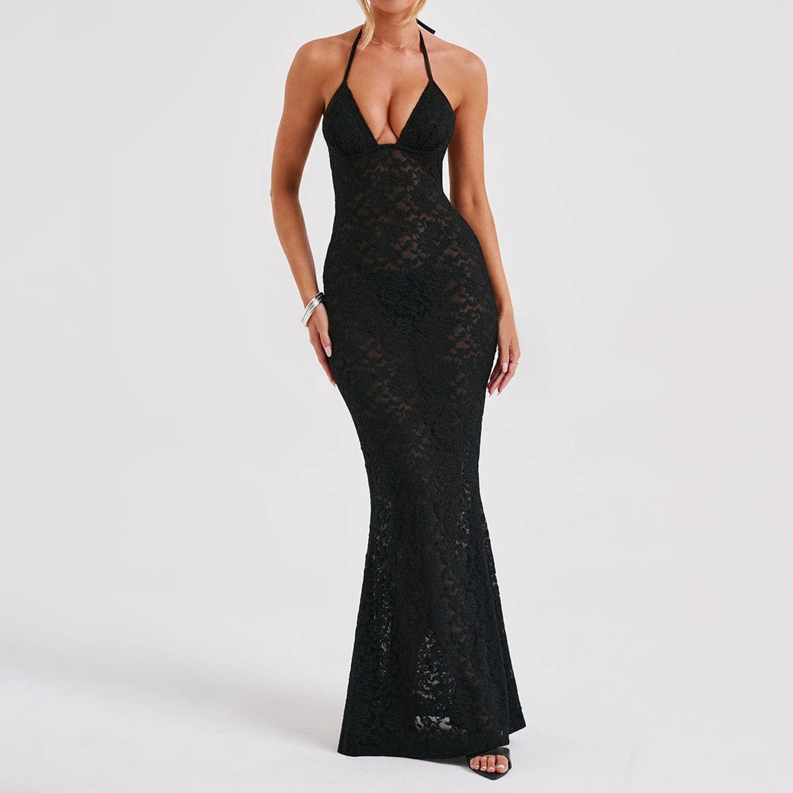 Maxi dresses with pom - pom trims for a playful and festive lookFashionSierra - See Through Backless Black Spaghetti Strap Sleeveless Club Party Long Maxi Dress Maxi dresses with pom - pom trims for a playful and festive lookFashionSierra - See Through Backless Black Spaghetti Strap Sleeveless Club Party Long Maxi Dress