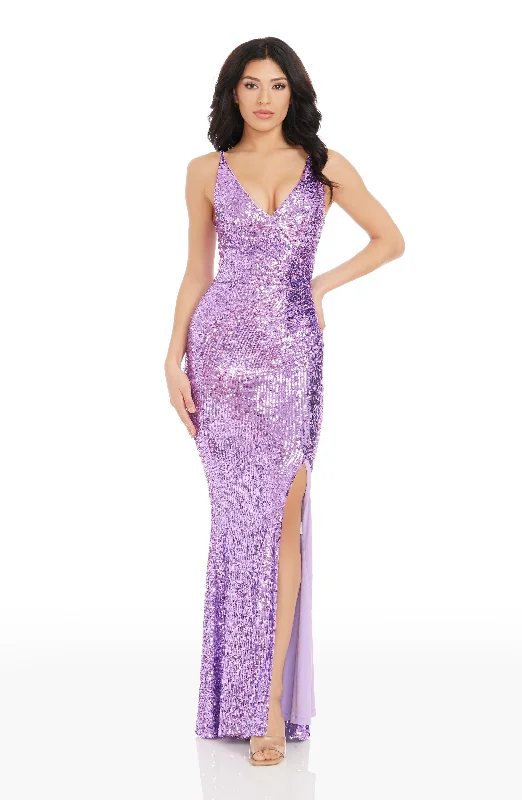 Maxi dresses with a wrap - around style for a customizable fitJordan Sequin Gown