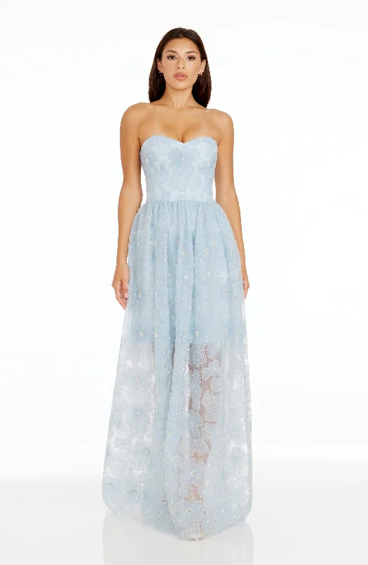 Maxi dresses with cut - out details on the sides for a modern edgeAudrina Sheer Gown Maxi dresses with cut - out details on the sides for a modern edgeAudrina Sheer Gown