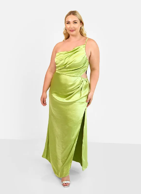 Animal print maxi dresses for a statement - making outfitEmma Satin One Shoulder Maxi Bodycon Dress - Chartreuse Animal print maxi dresses for a statement - making outfitEmma Satin One Shoulder Maxi Bodycon Dress - Chartreuse