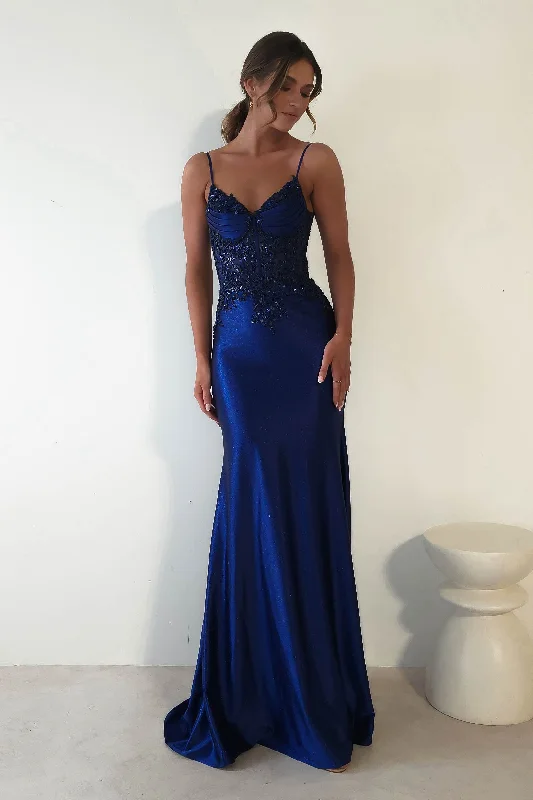 Eternity Glitter Bodycon Gown | Midnight Blue