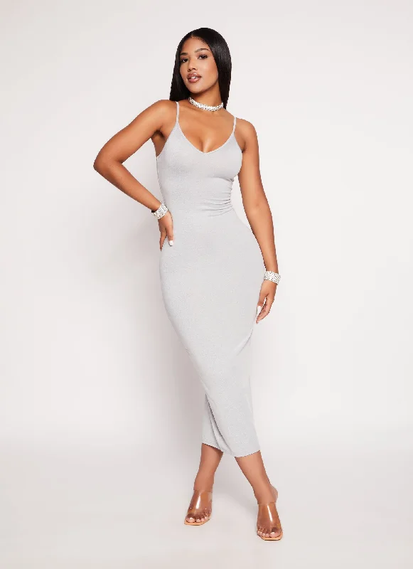 Daisy V Neck Bodycon Maxi Dress