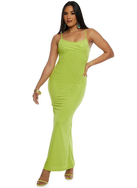 Leather maxi dresses for an edgy and bold appearanceRibbed Scoop Neck Cami Maxi Dress Leather maxi dresses for an edgy and bold appearanceRibbed Scoop Neck Cami Maxi Dress