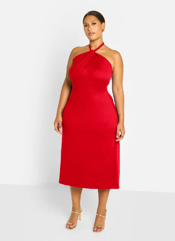Maxi dresses with a button - down front for a classic lookLivia Halter Slip Dress - Red Maxi dresses with a button - down front for a classic lookLivia Halter Slip Dress - Red