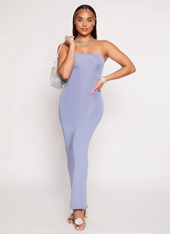 Maxi dresses with mesh panels for a sexy and trendy appearanceDaisy Solid Maxi Tube Dress Maxi dresses with mesh panels for a sexy and trendy appearanceDaisy Solid Maxi Tube Dress