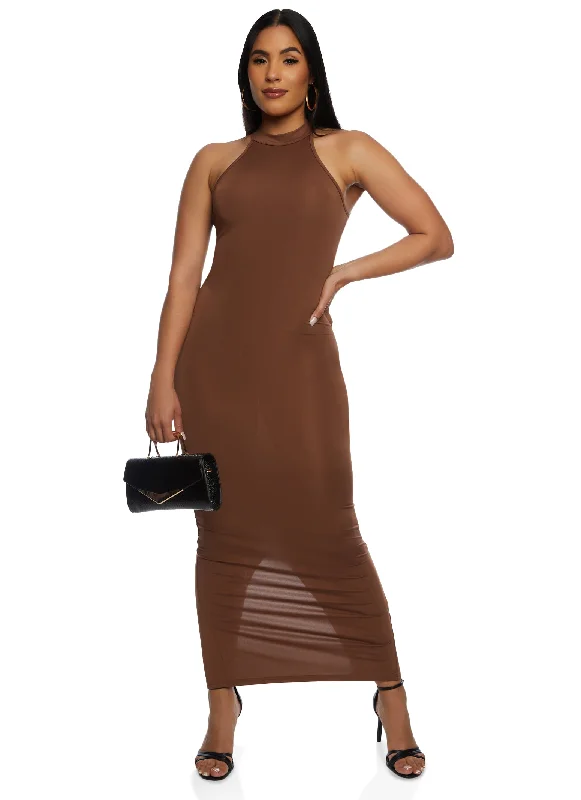Maxi dresses with side slits for a touch of allureDaisy Mock Neck Tank Maxi Dress