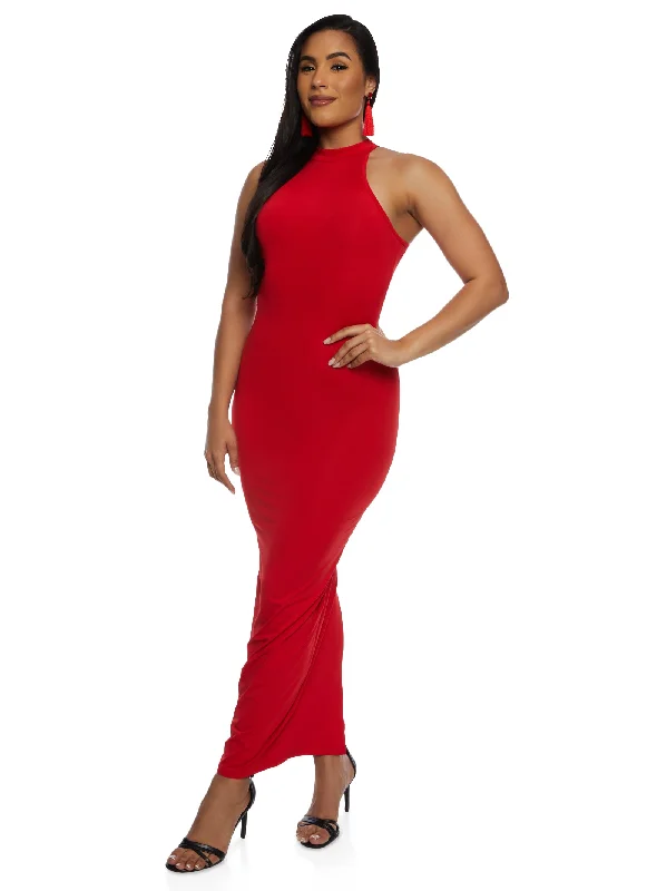 Maxi dresses with one - shoulder designs for a stylish and asymmetric lookDaisy Mock Neck Tank Maxi Dress Maxi dresses with one - shoulder designs for a stylish and asymmetric lookDaisy Mock Neck Tank Maxi Dress