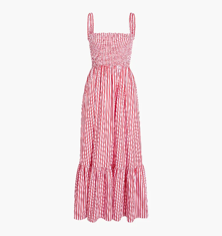 The Anjuli Nap Dress - Red Stripe