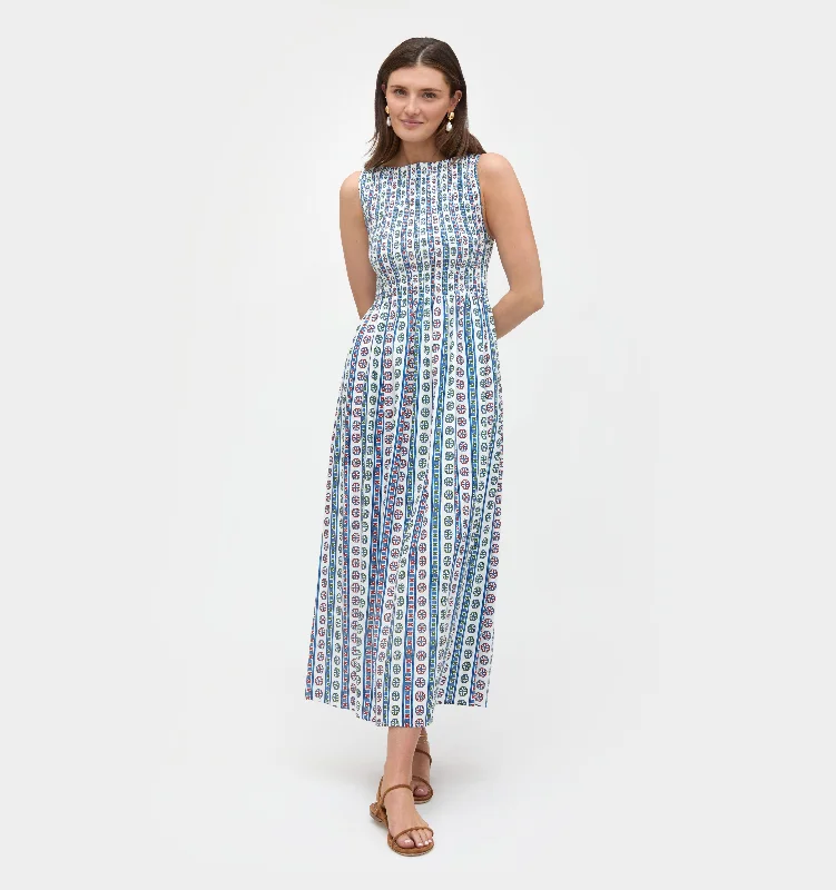 Maxi dresses with bow accents at the waist for a sweet appearanceThe Cosima Nap Dress - Block Print Stripe Maxi dresses with bow accents at the waist for a sweet appearanceThe Cosima Nap Dress - Block Print Stripe