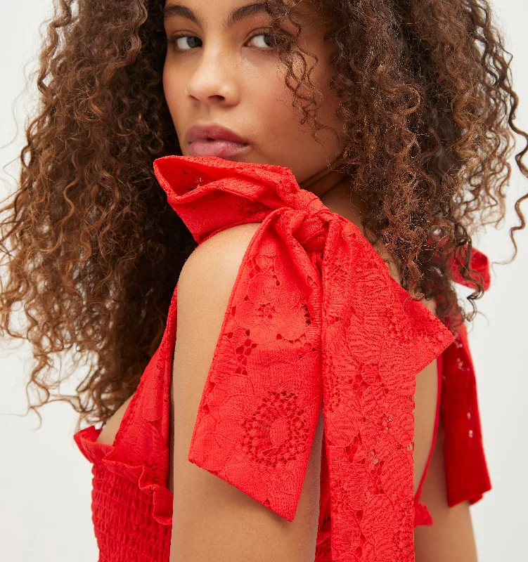 Maxi dresses with a cinched waist for a defined silhouetteThe Lace Ribbon Ellie Nap Dress - Poppy Red Floral Lace Maxi dresses with a cinched waist for a defined silhouetteThe Lace Ribbon Ellie Nap Dress - Poppy Red Floral Lace