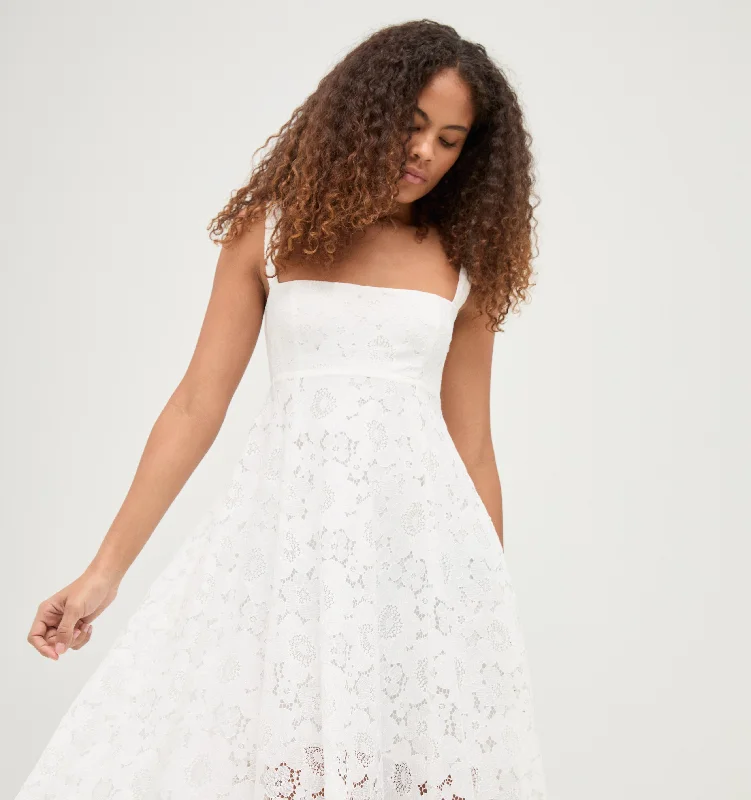 Maxi dresses with off - the - shoulder styles for a romantic and breezy lookThe Lace Rowena Dress - White Floral Lace Maxi dresses with off - the - shoulder styles for a romantic and breezy lookThe Lace Rowena Dress - White Floral Lace