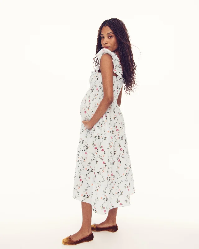 Floral print maxi dresses for summer garden partiesThe Maternity Ellie Nap Dress - Pond Floral Poplin Floral print maxi dresses for summer garden partiesThe Maternity Ellie Nap Dress - Pond Floral Poplin