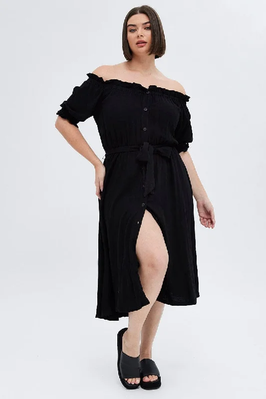 Sleeveless midi dresses with lace details for summer weddingsBlack Short Sleeve Linen Button Midi Dress Sleeveless midi dresses with lace details for summer weddingsBlack Short Sleeve Linen Button Midi Dress