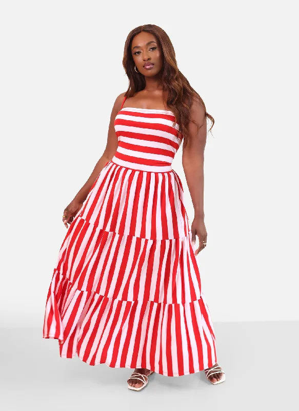 Midi dresses with bow accents for a sweet and charming lookEmma Stripe print Skater Maxi Dress Midi dresses with bow accents for a sweet and charming lookEmma Stripe print Skater Maxi Dress